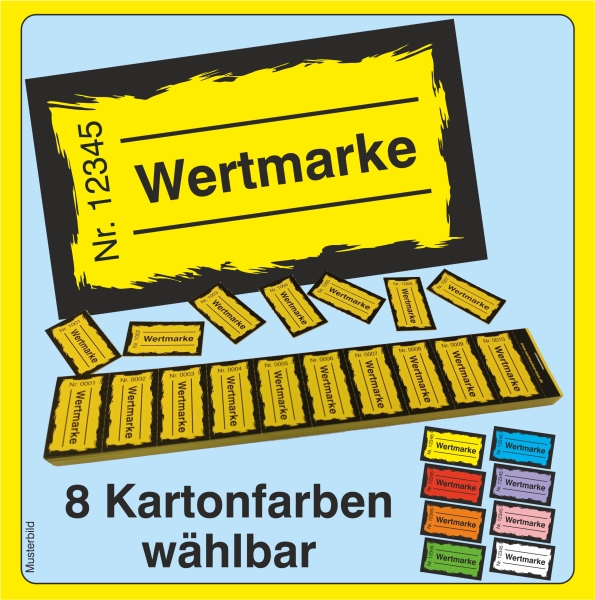 1000 Wertmarken "Standard Sonderedition" mit Nummerierung